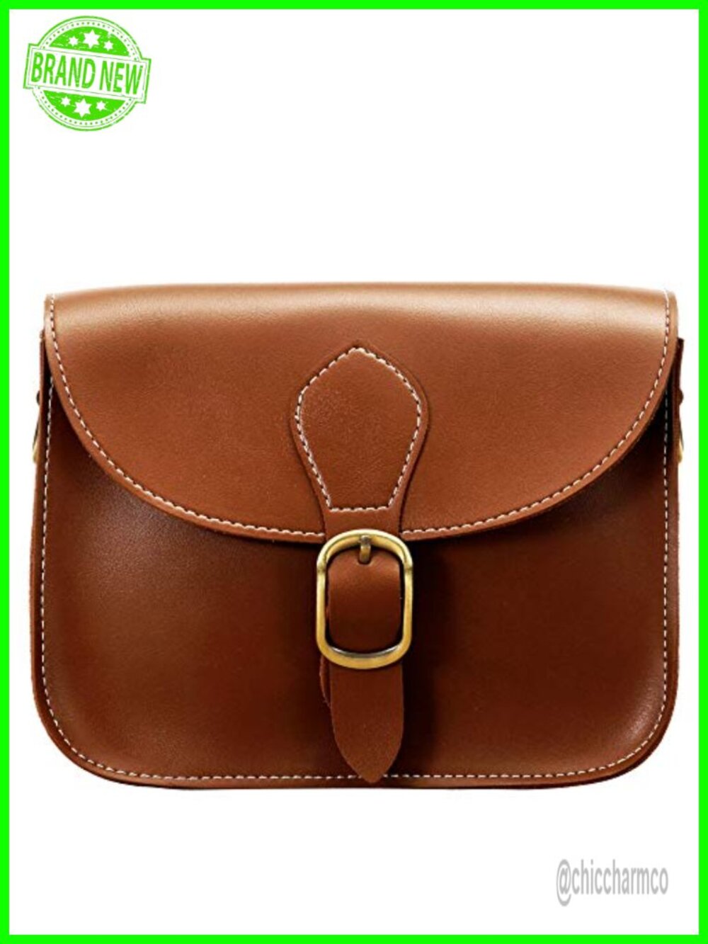Vegan Leather Crossbody Saddle Bag Retro Satchel Small Handbag Faux Leather